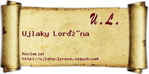 Ujlaky Loréna névjegykártya
